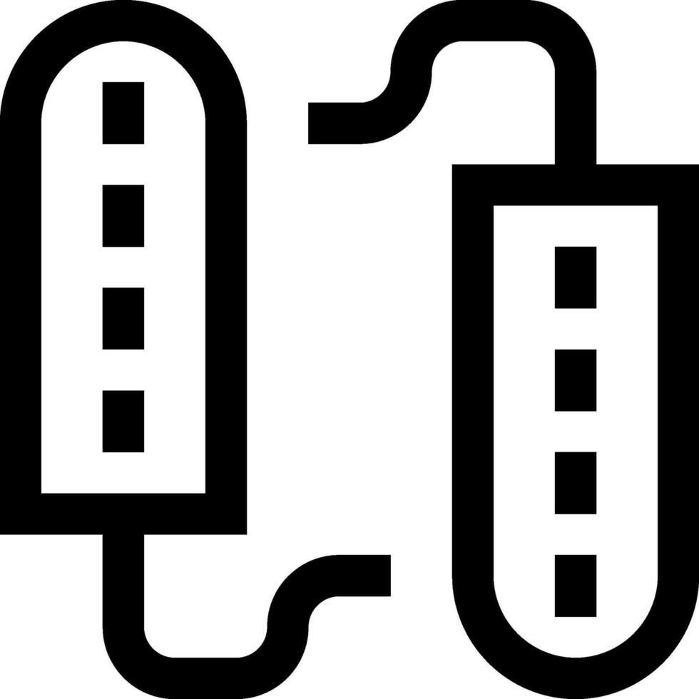 A black and white image of two guitar pickups vector
