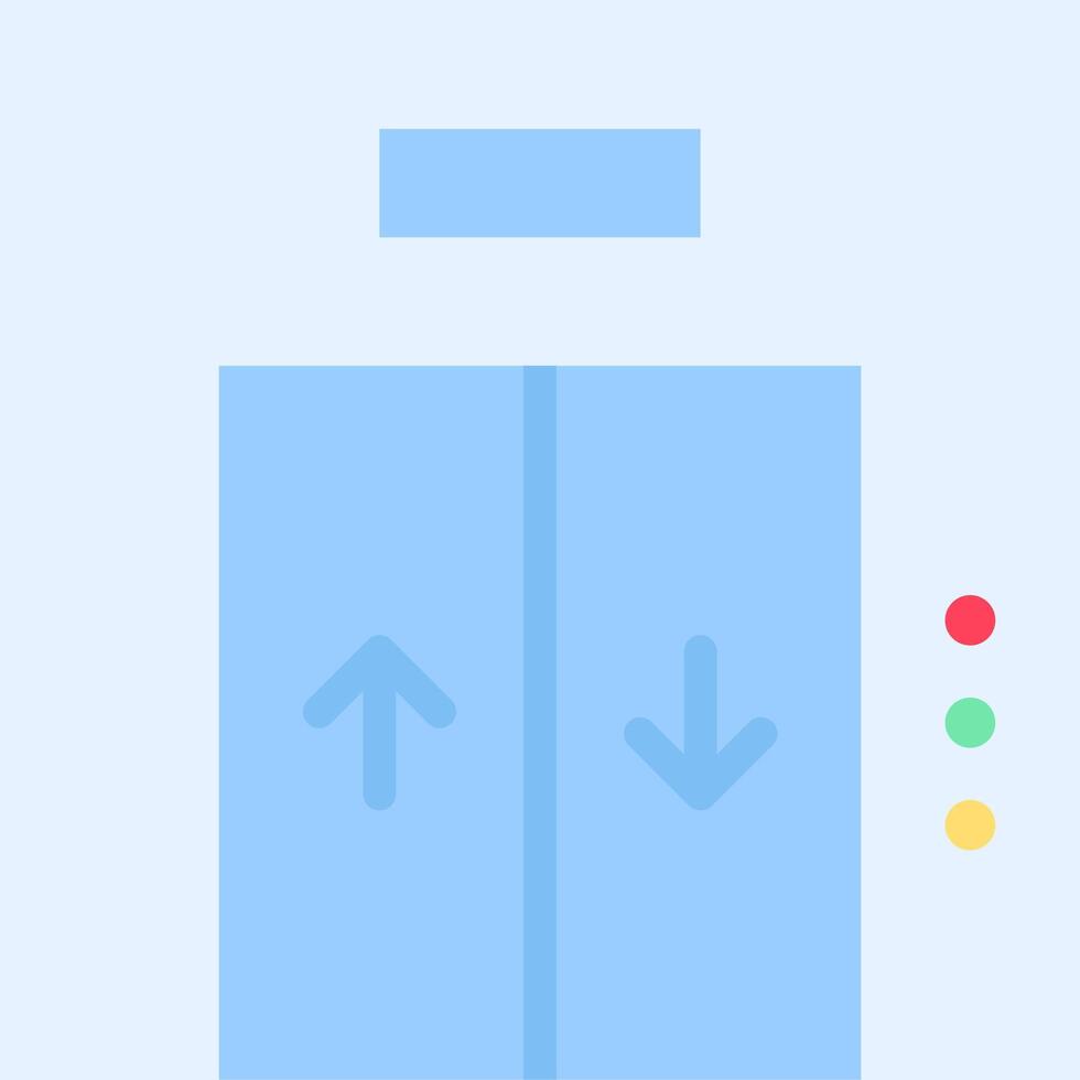 An elevator with two arrows pointing up vector