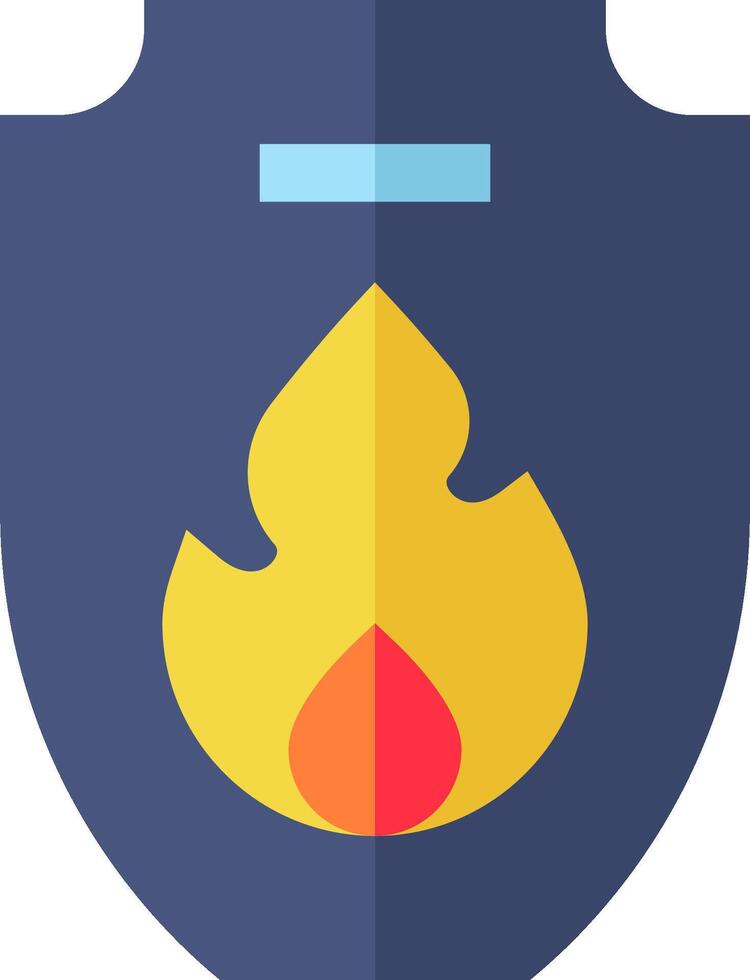 Fireproof shield icon vector