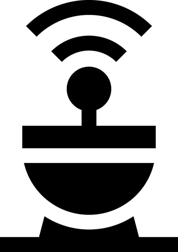 A black and white wifi icon on a white background vector
