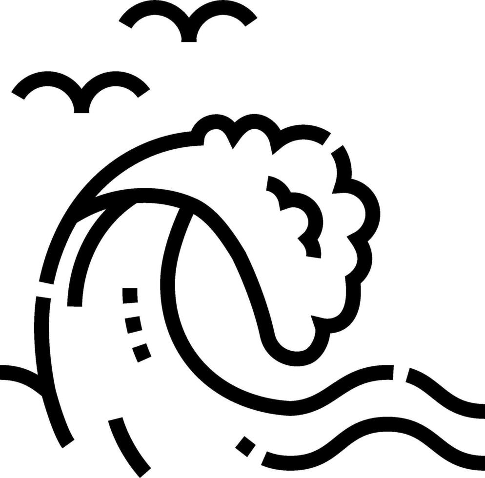 Ocean wave icon vector