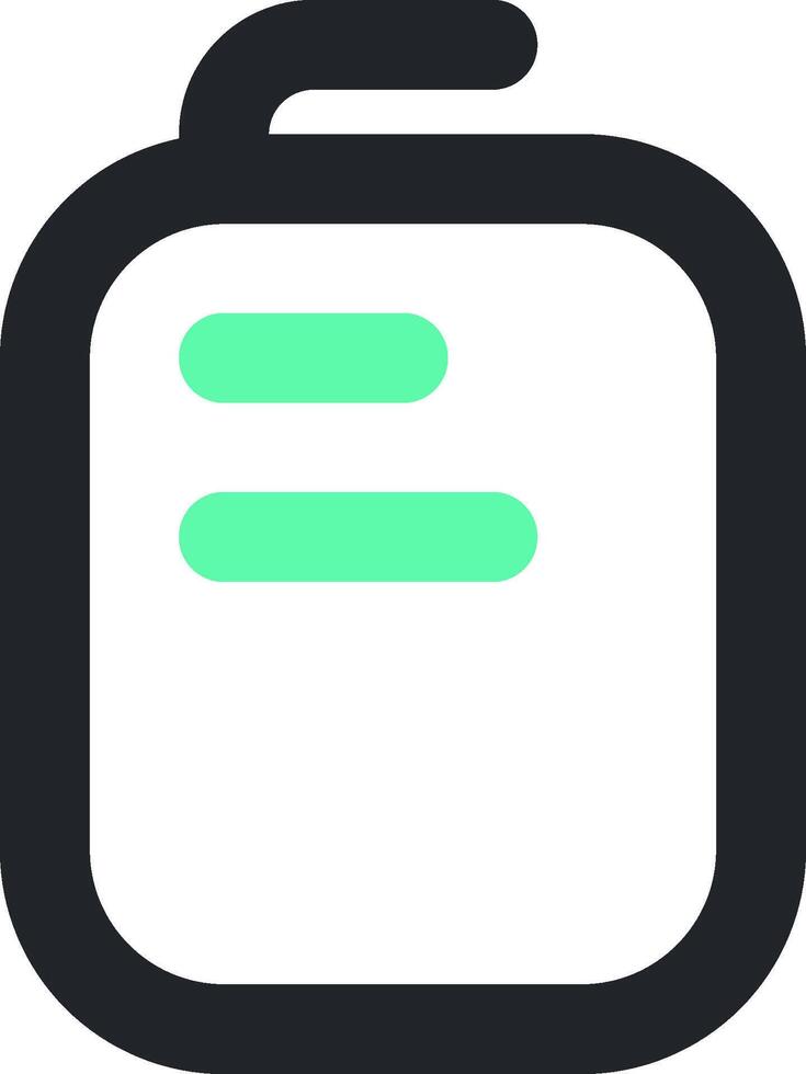 A green and black icon of a lunch box vector