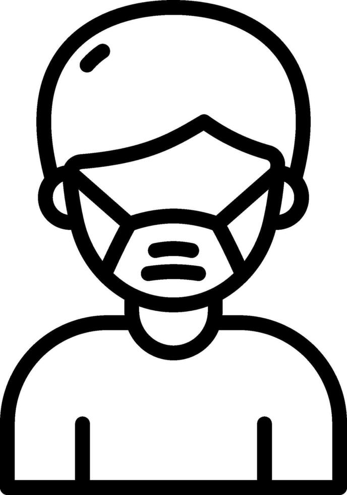 A man wearing a mask icon vector