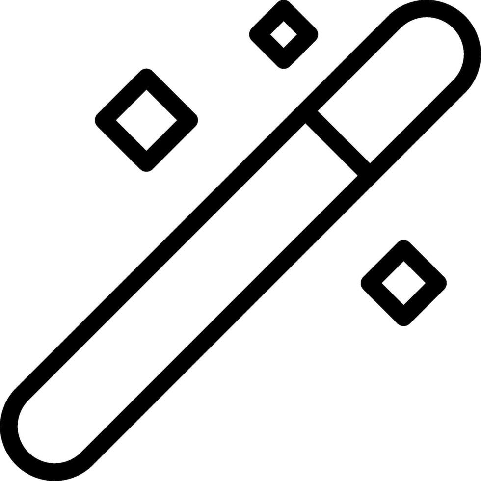 A black and white line drawing of a pen vector