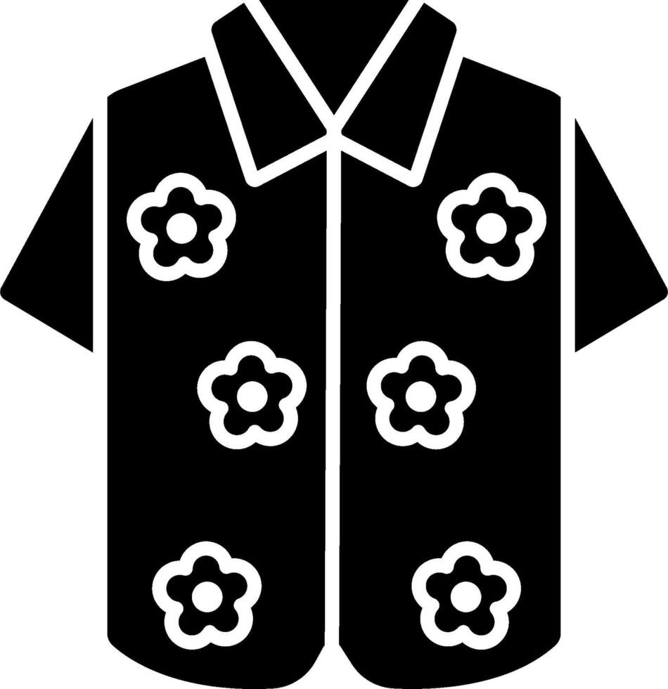 A black and white shirt with flowers on it vector