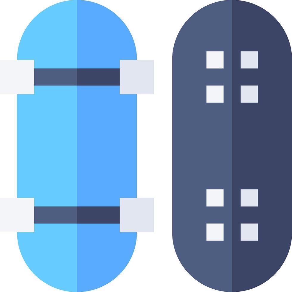 Two skateboards with different colors and shapes vector