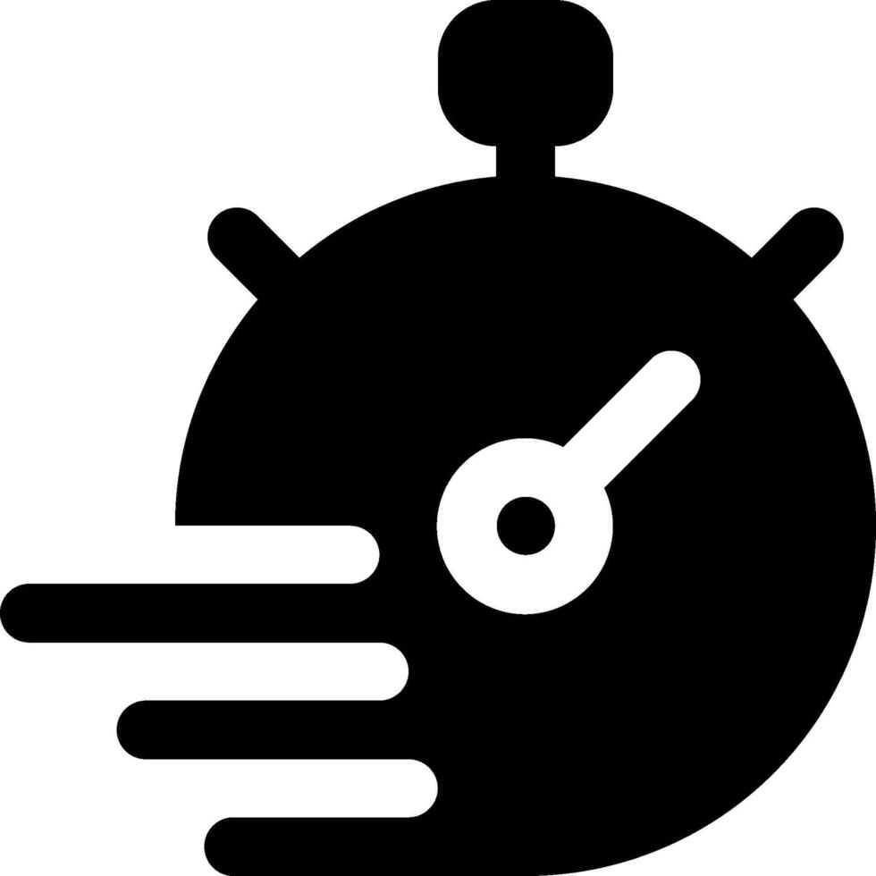 A black and white stopwatch icon on a white background vector