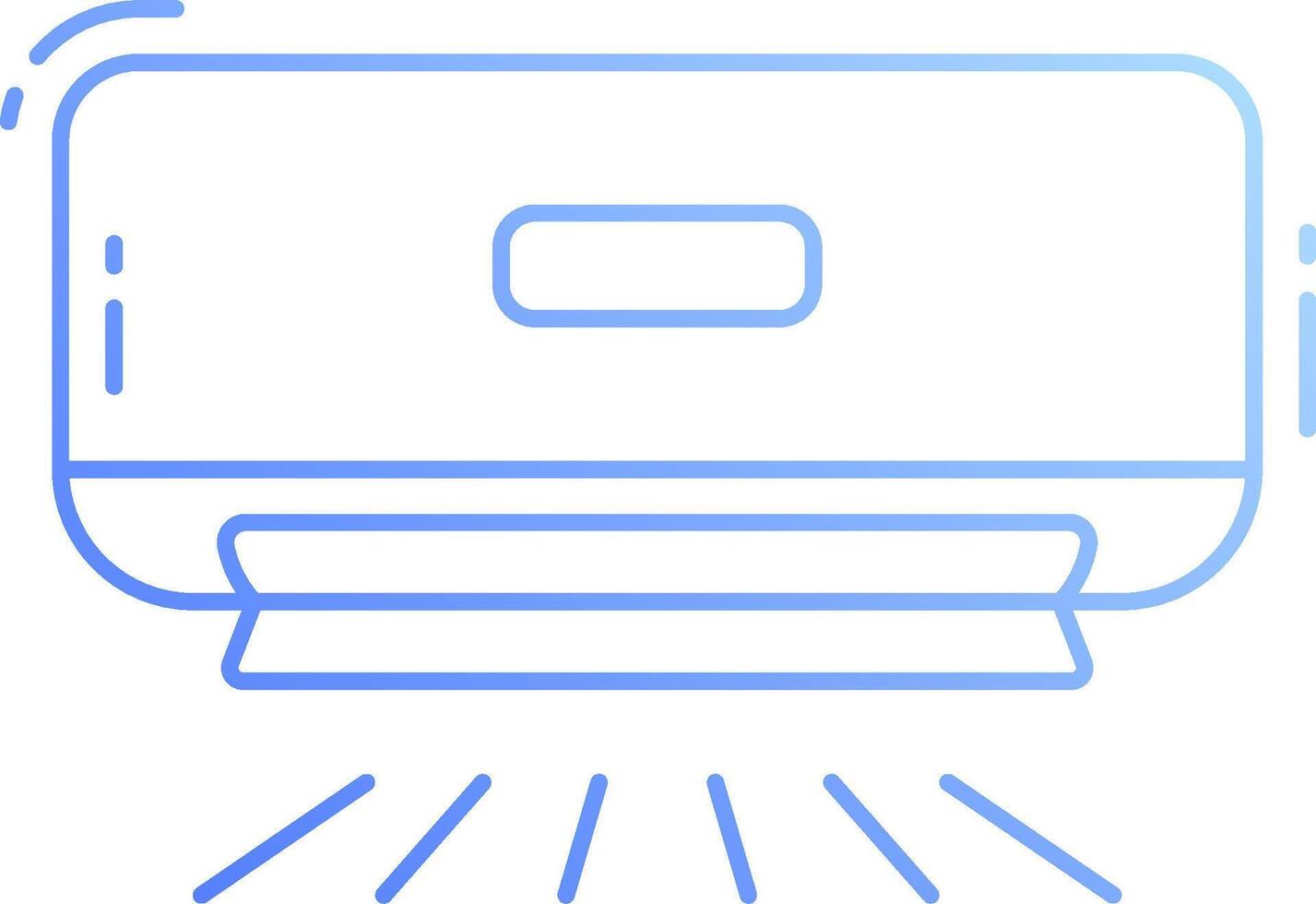 A blue and white air conditioner icon vector
