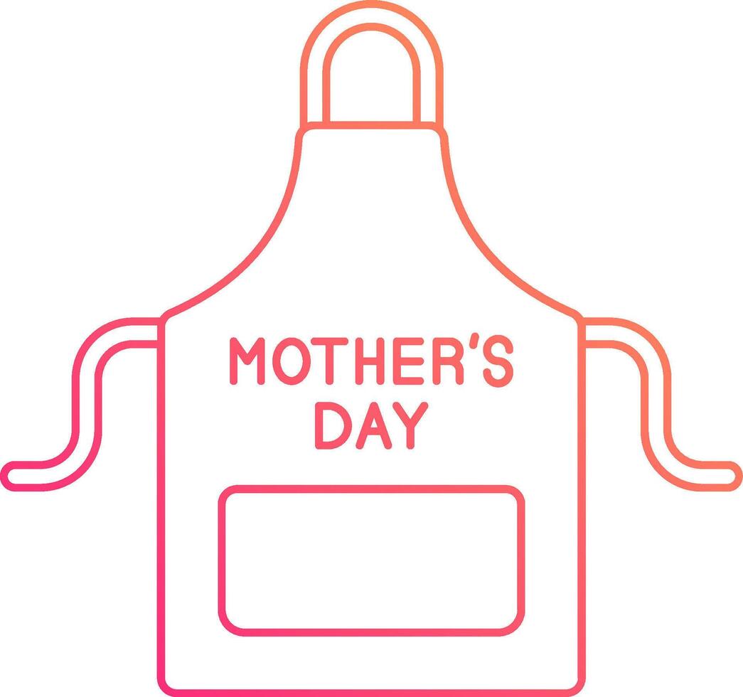 A pink apron with the word mother's day on it vector