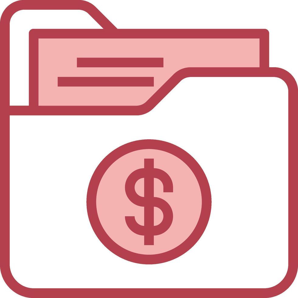 A folder with a dollar sign and money inside vector