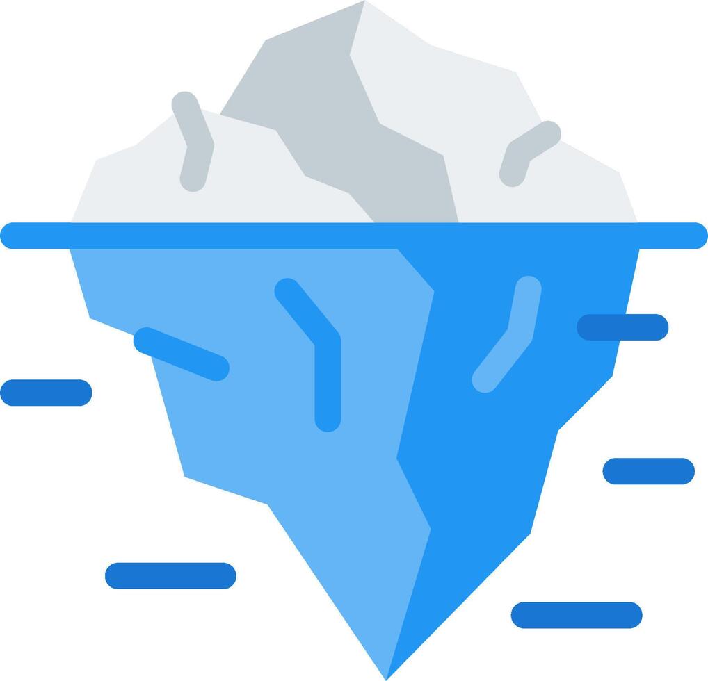 Iceberg icon with blue water vector