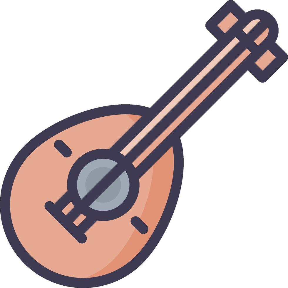 An instrument icon with a guitar on a white background vector