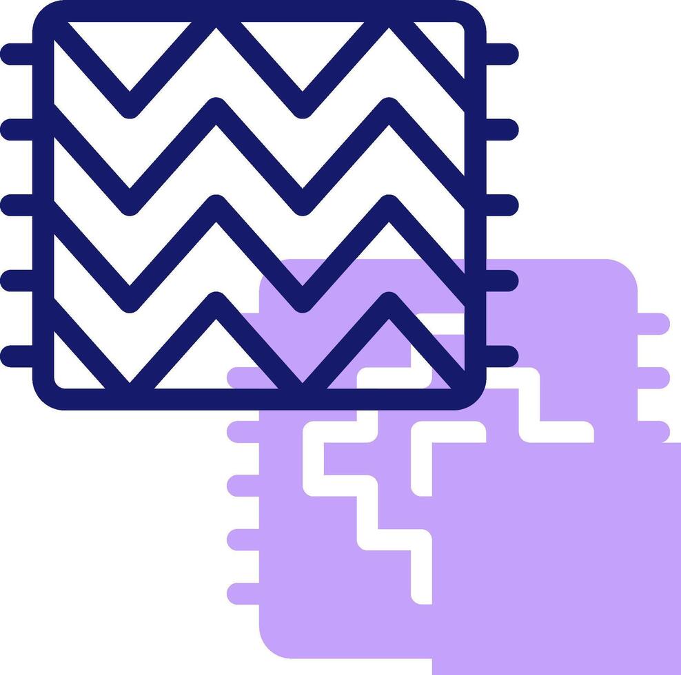 A purple and white logo with a chevron pattern vector