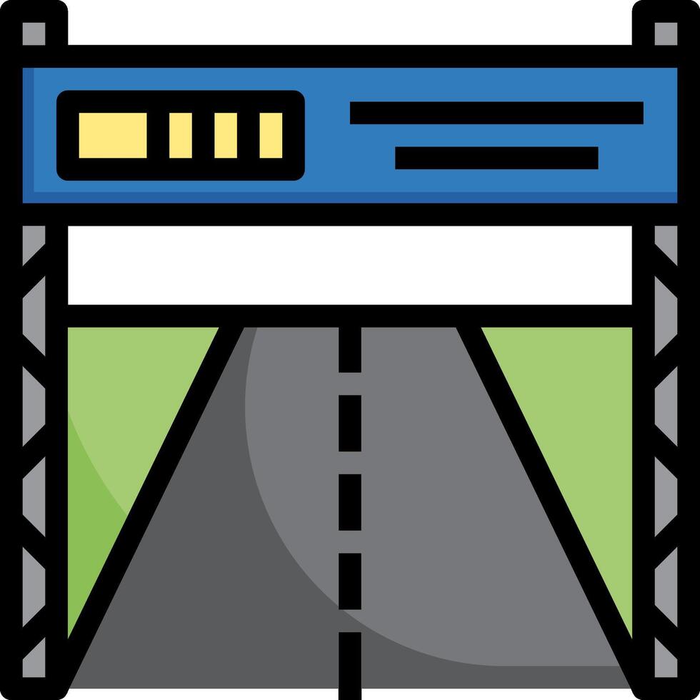 A road with a sign that says road vector