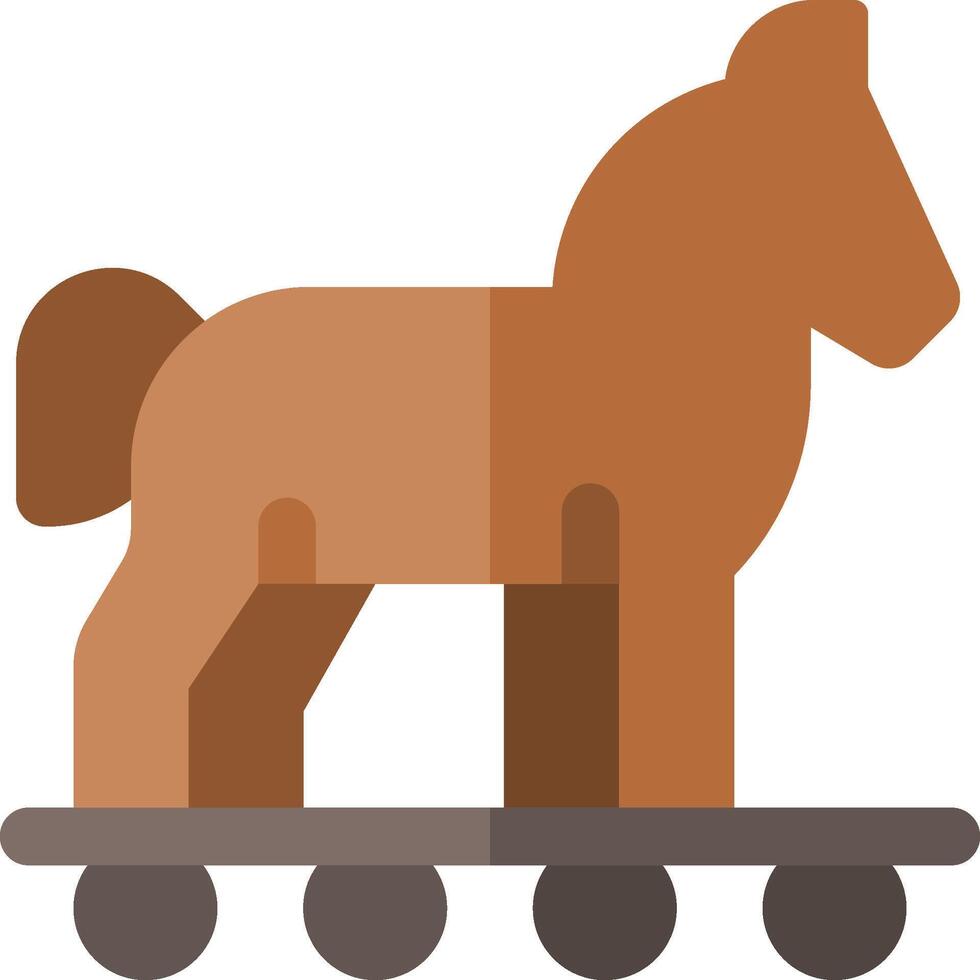 A horse on a toy train vector