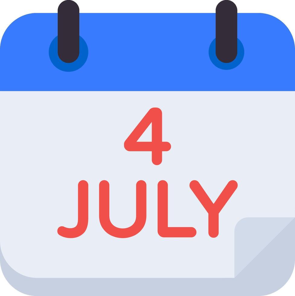 4th of july calendar icon vector