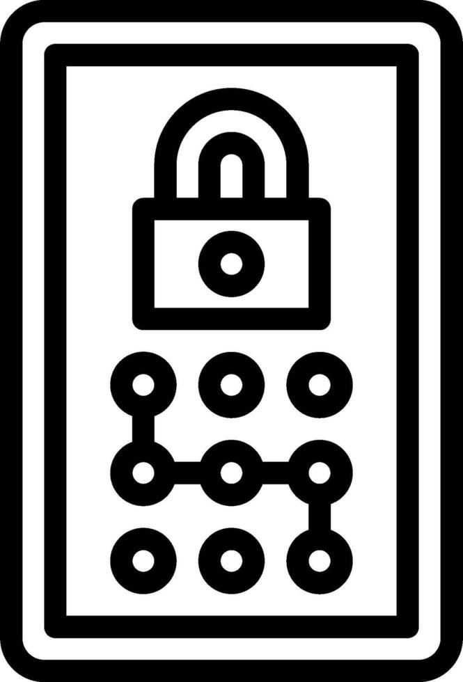 A black and white image of a lock and key vector