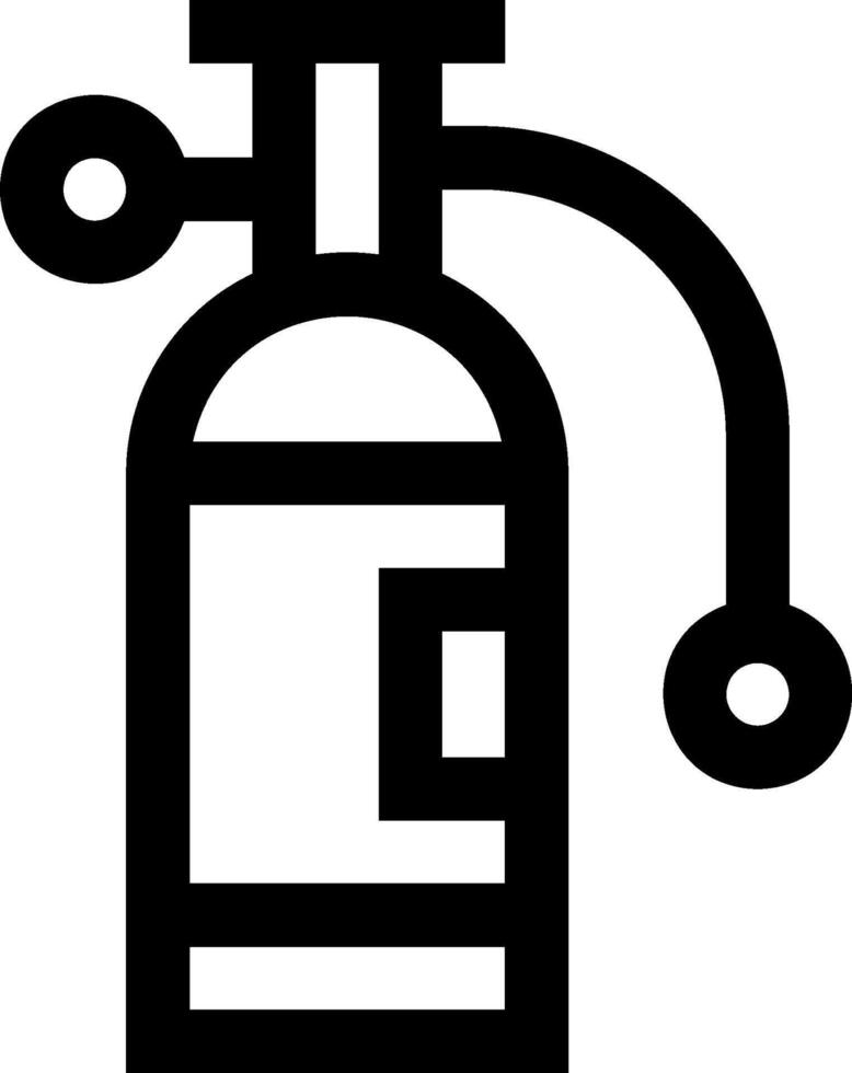 A black and white image of a gas canister vector