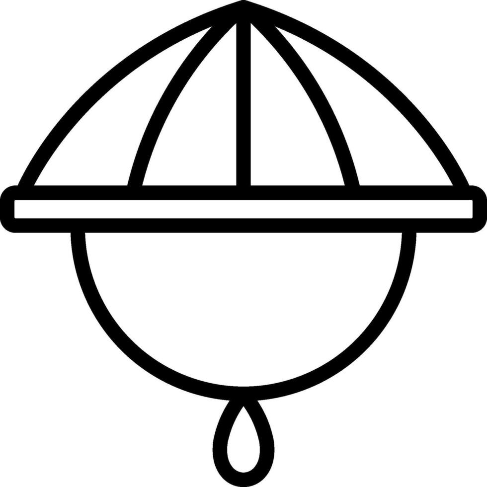 A black and white illustration of a hat with a drop vector