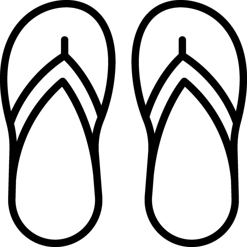 A pair of flip flops on a white background vector