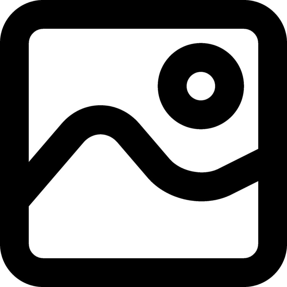 A black and white photo icon with a wave vector