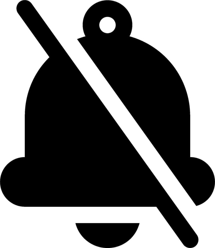 No bell icon vector