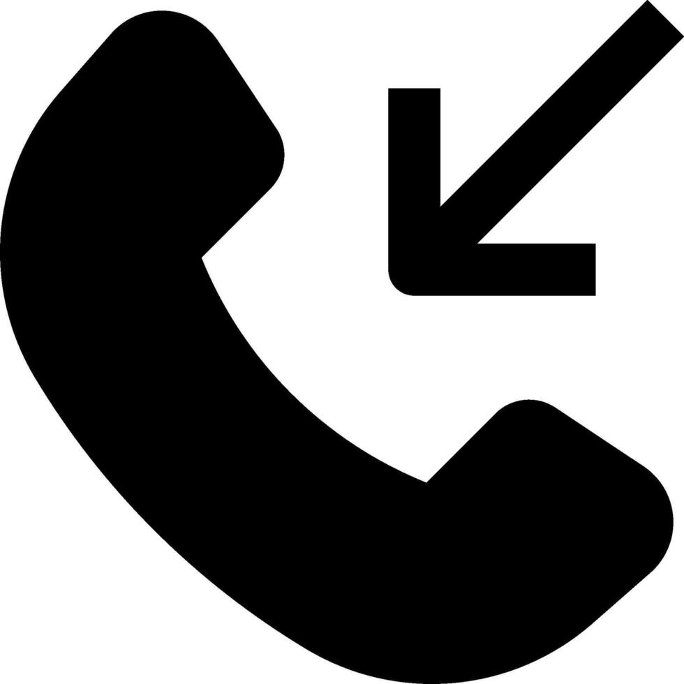 A phone with an arrow pointing to the left vector