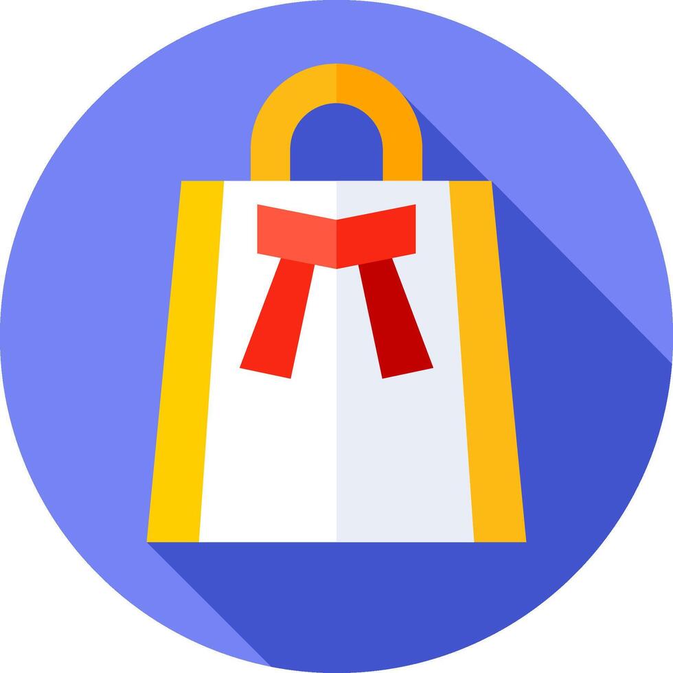 A shopping bag with a red ribbon vector