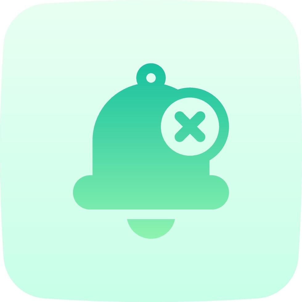 A green bell icon with a cross on it vector