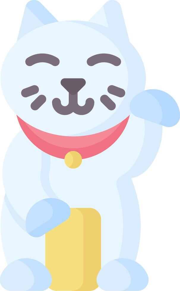 A cartoon cat with a gold coin in its mouth vector