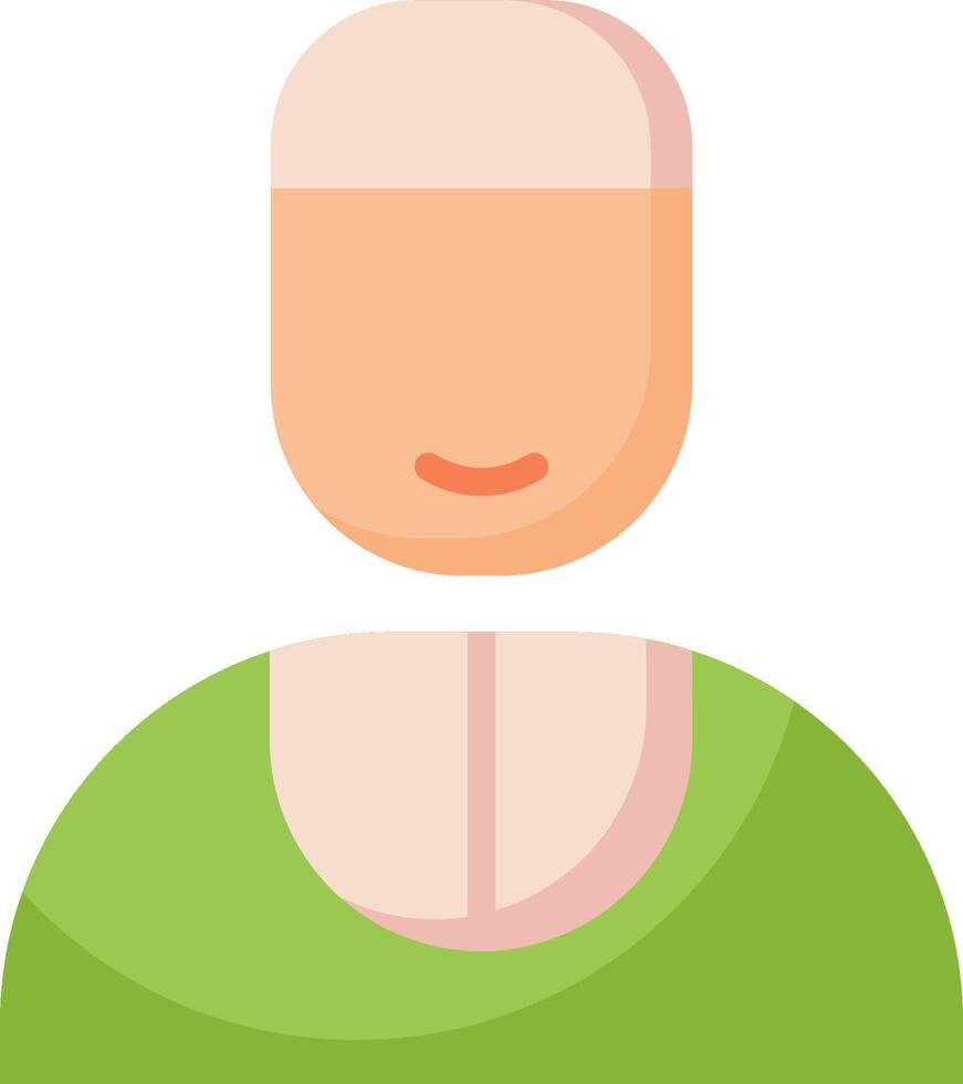 A bald man with a green shirt and a green tie vector