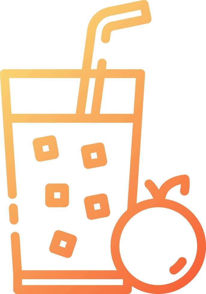 Orange juice drink icon vector