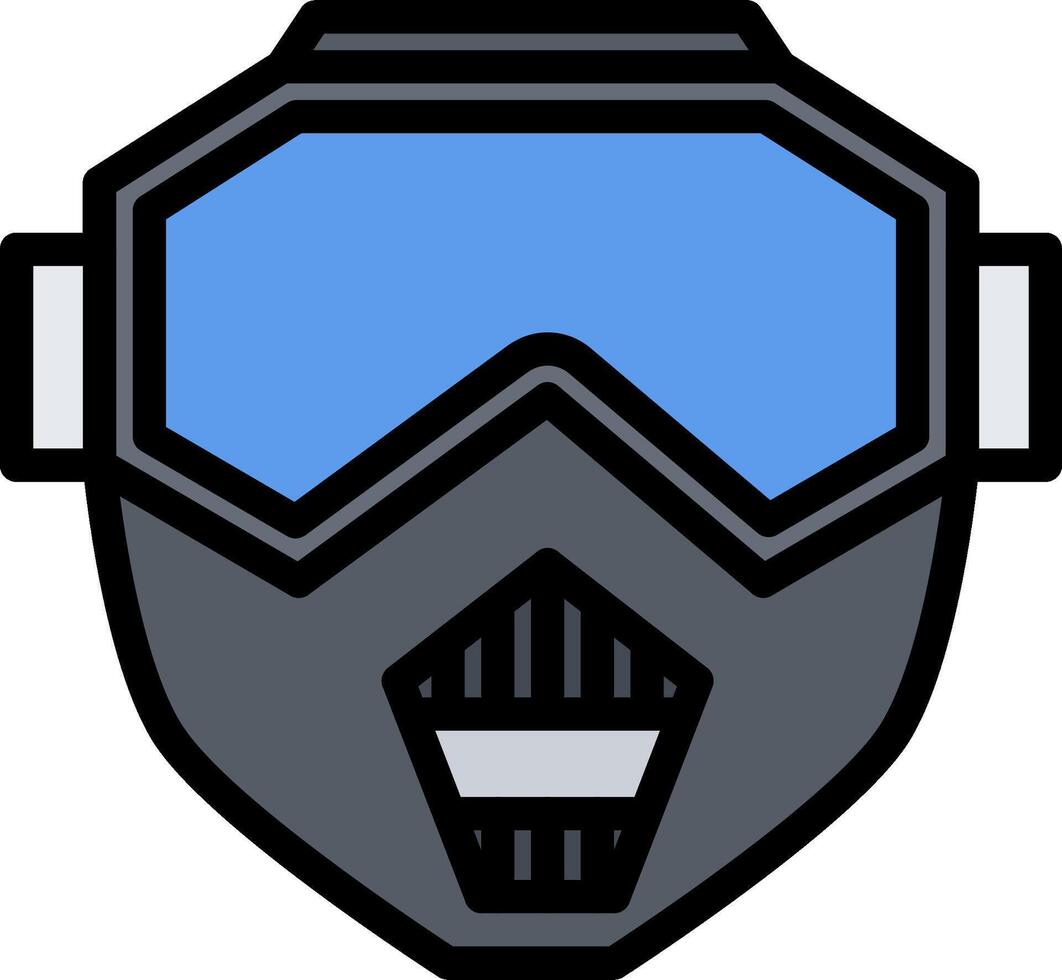 A mask with goggles on it vector