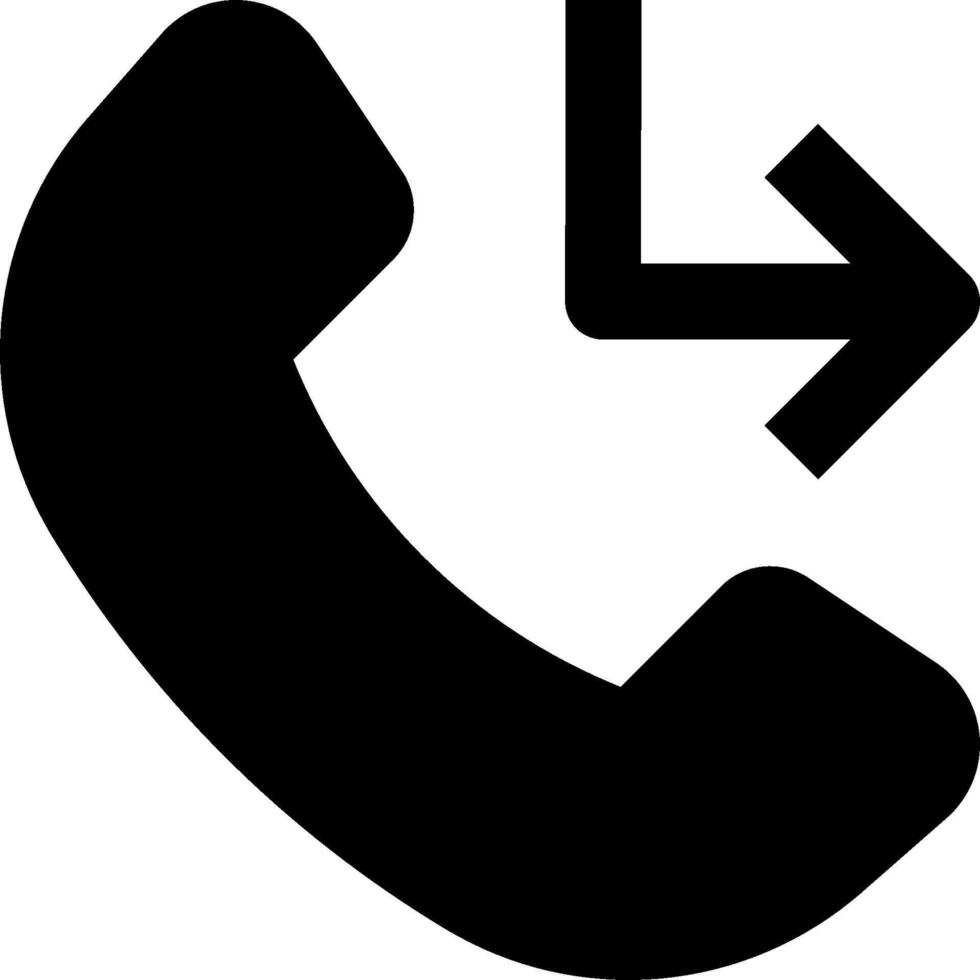 A phone icon with a arrow pointing to the left vector