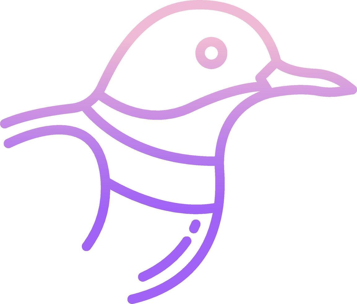 A bird with a purple and pink outline vector