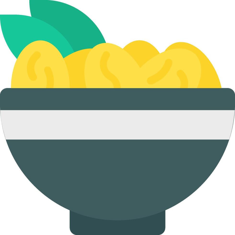 A bowl of coins with leaves on top vector