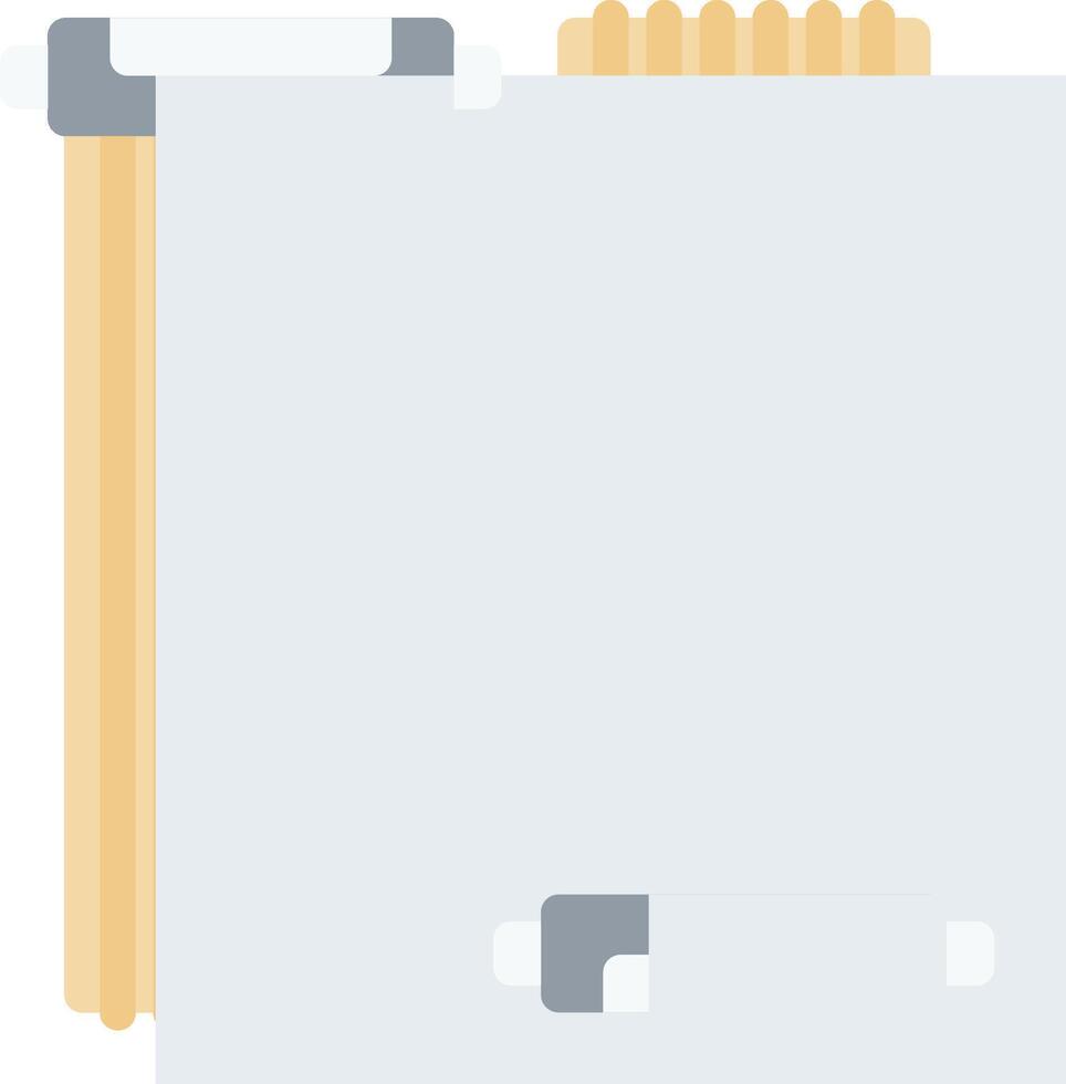 A blank sheet of paper with a pen and pencil vector