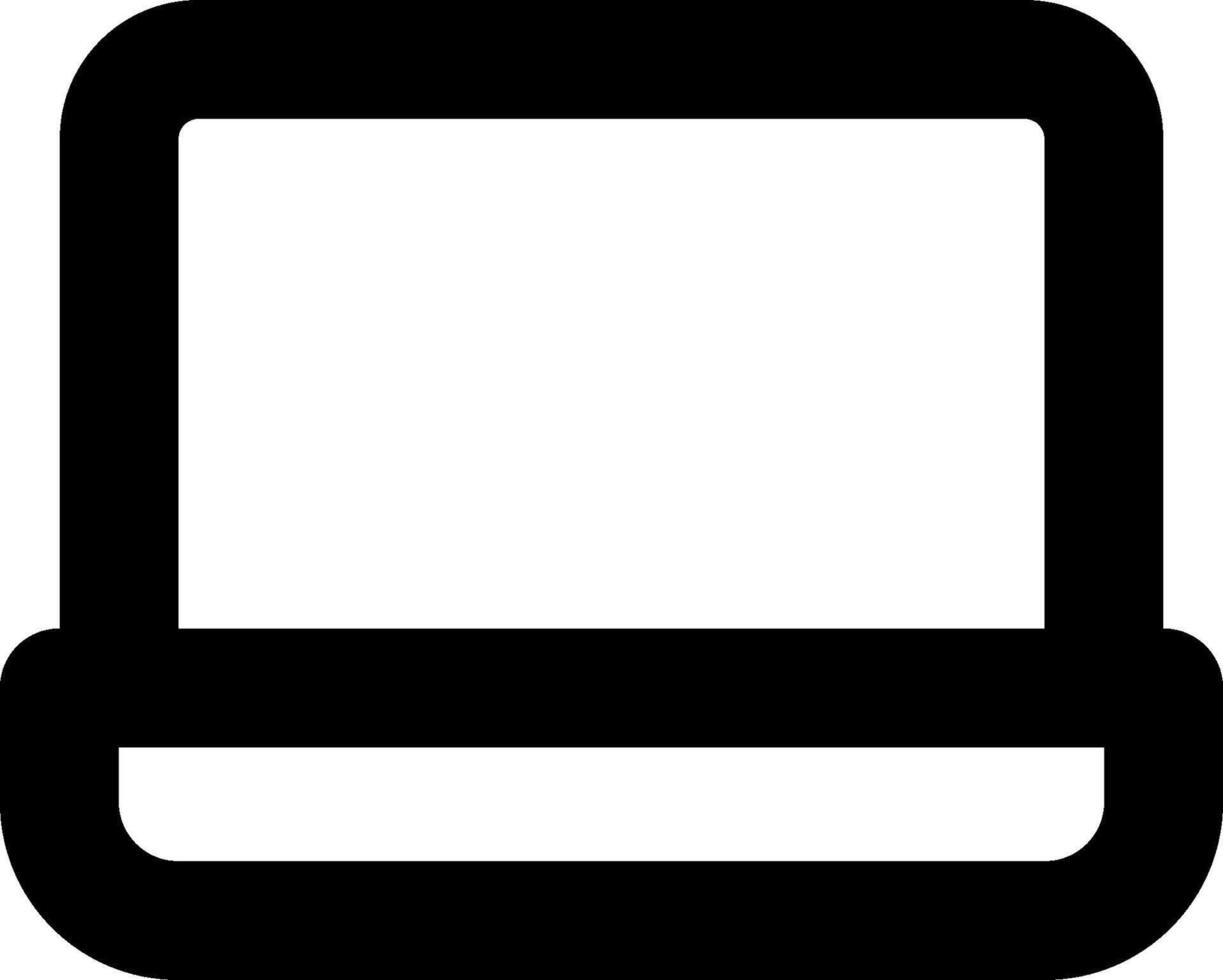 A laptop icon on a white background vector