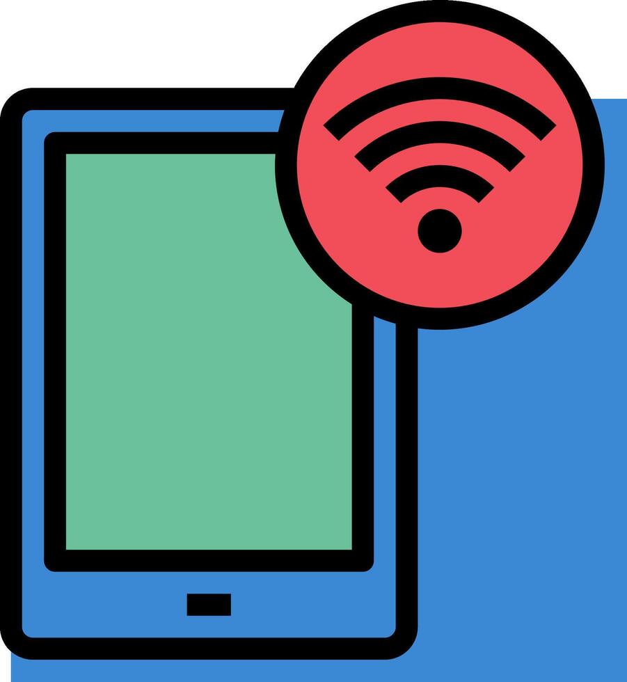 Mobile phone wifi icon vector