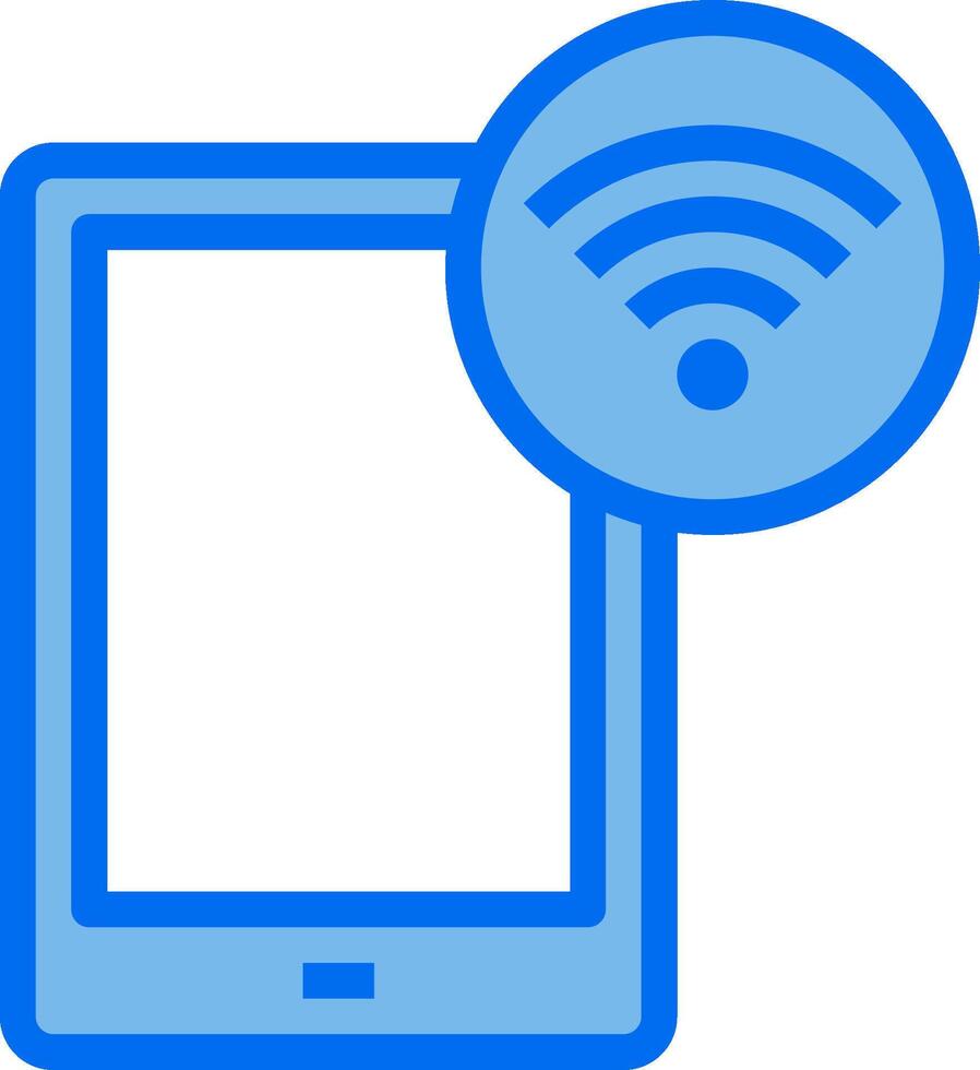 Mobile phone with wifi icon vector