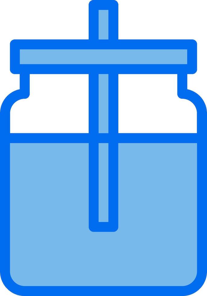 A blue container with a cross on top vector