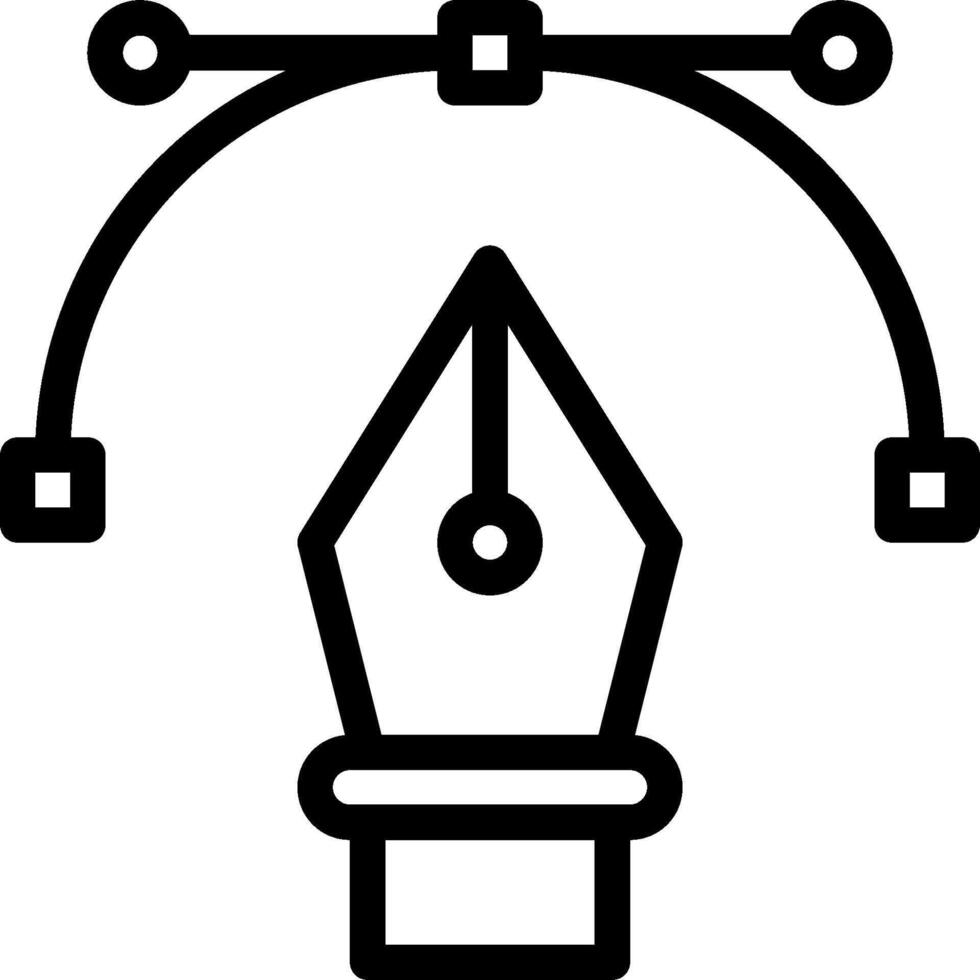 A pen and a lightbulb are connected to each other vector