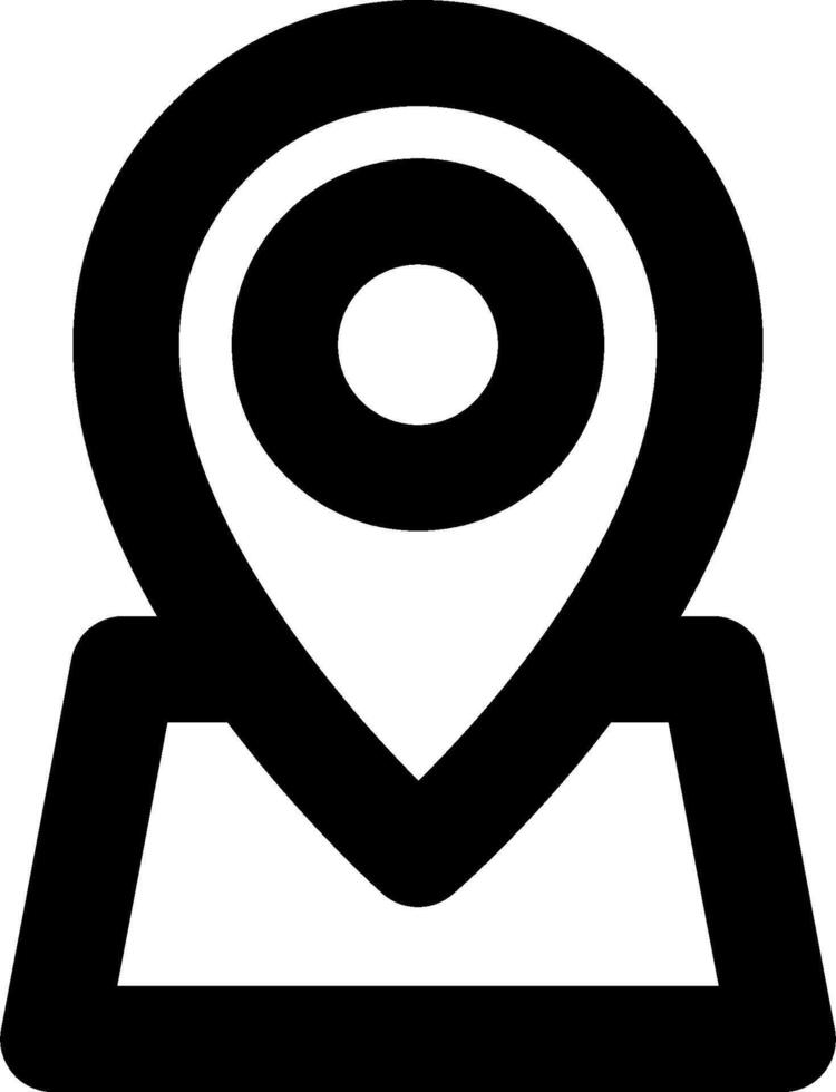 A location marker icon on a white background vector