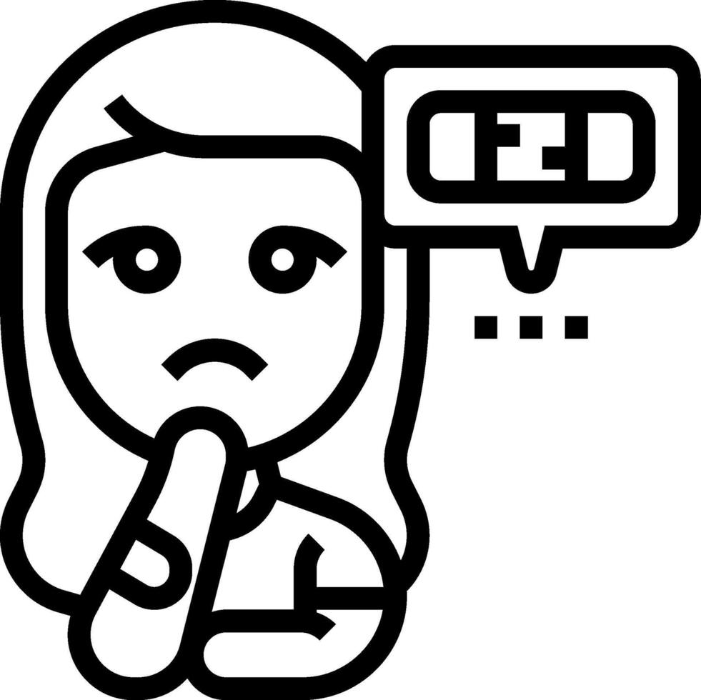 A woman with a speech bubble on her head vector