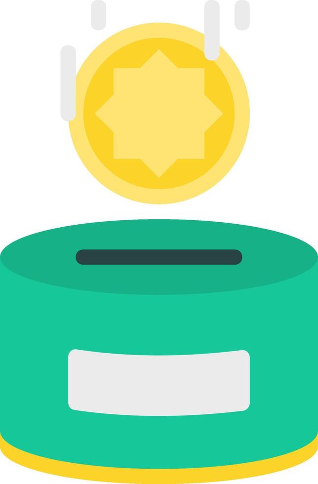 A coin box with a coin inside vector