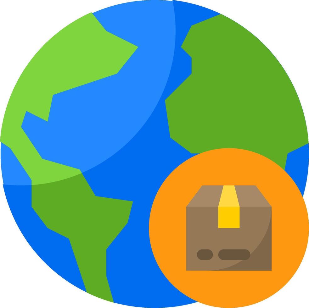 Global shipping and delivery icon vector
