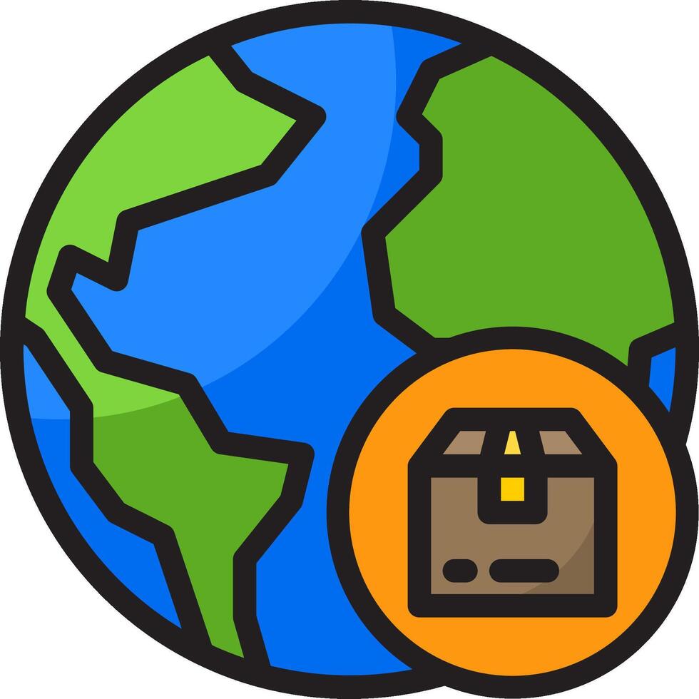 Earth globe icon illustration vector