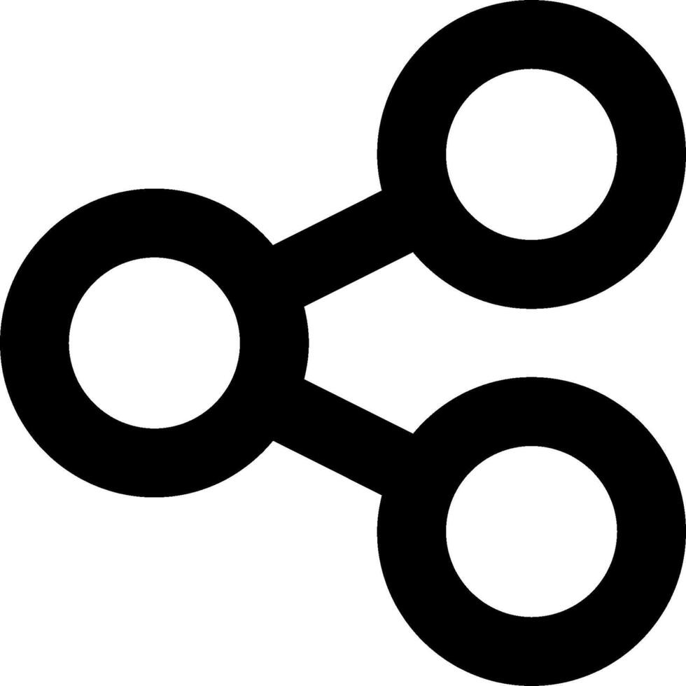 A black and white image of two circles vector