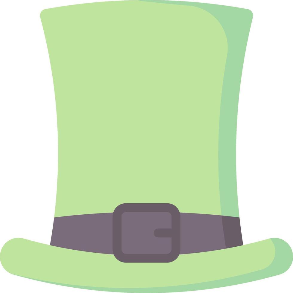 A green top hat with a black belt vector