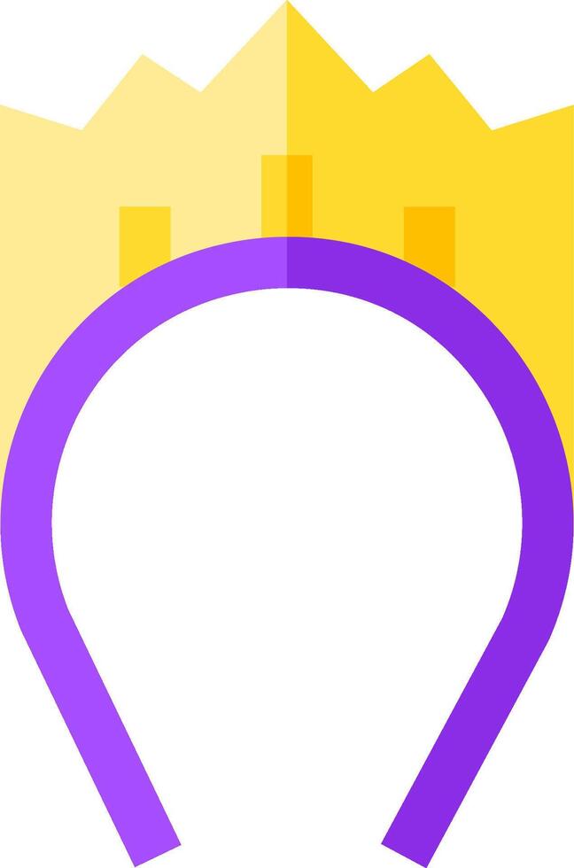 A purple crown with a yellow crown on top vector